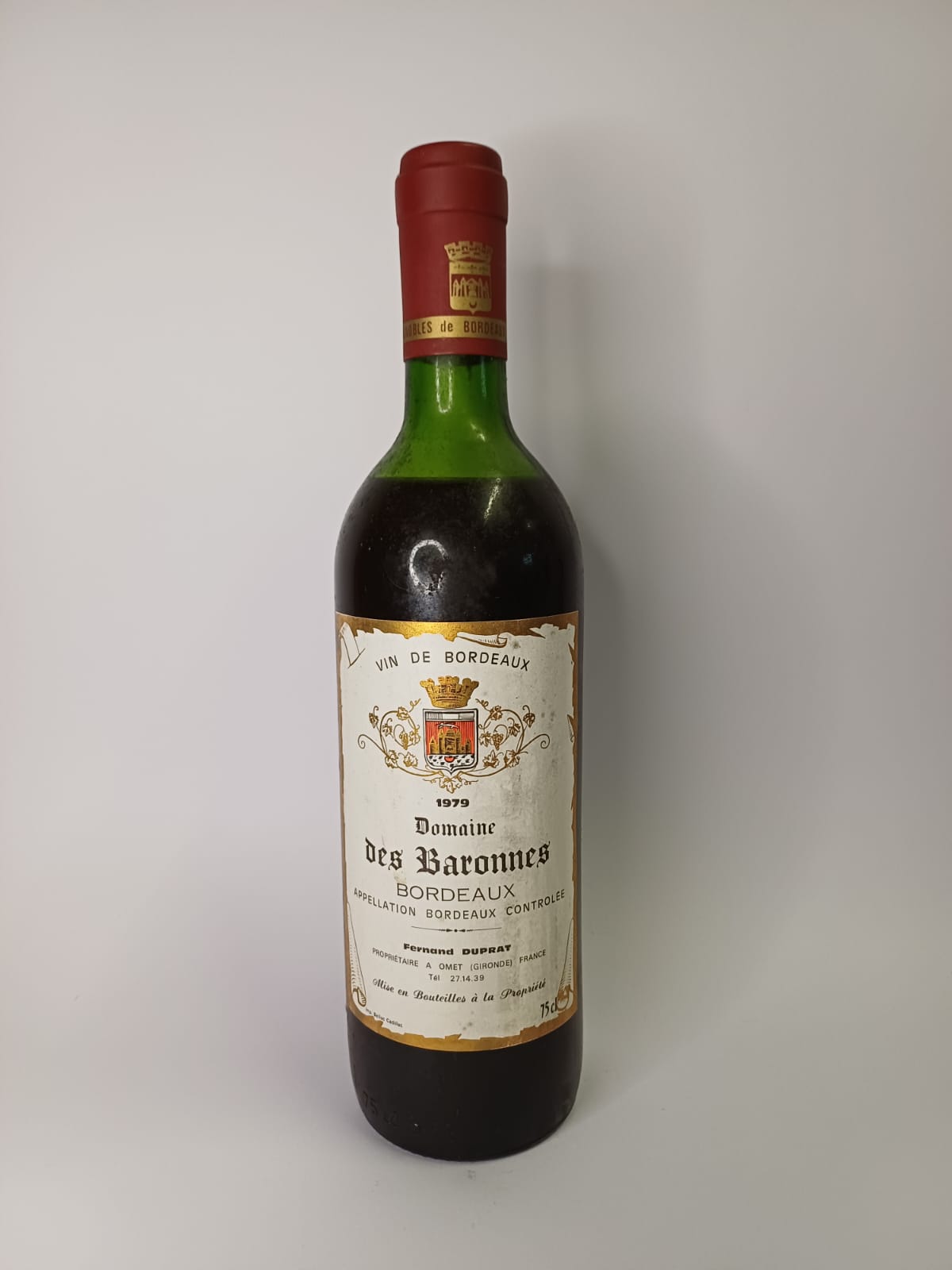 Bouteille de vin Bordeaux 1979 – Domaine des Baronnes Vinaé