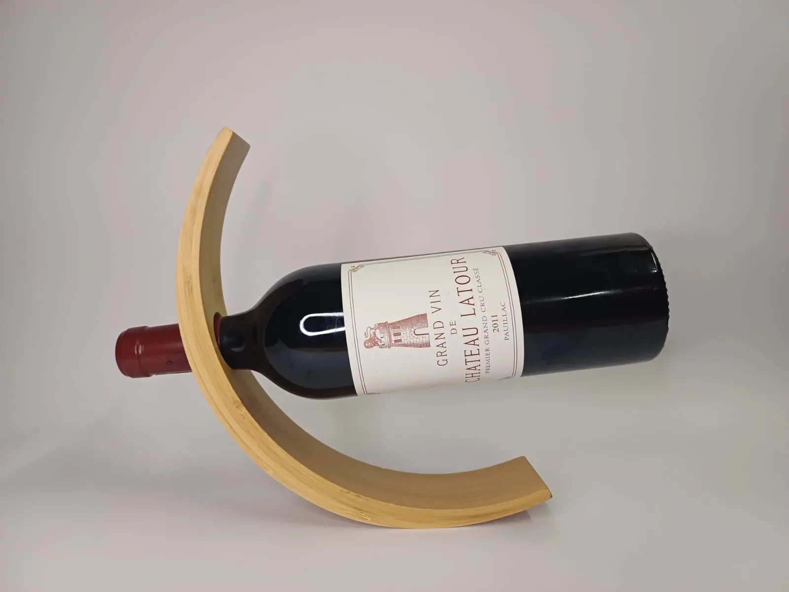 Support de bouteille incurvé en bambou Vinaé