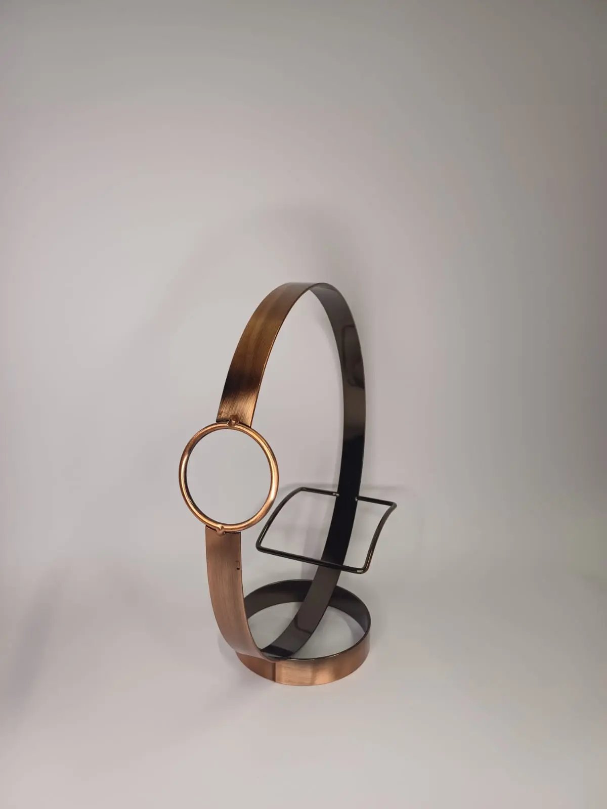 Porte-bouteille design "Éclipse Cuivrée" Vinaé