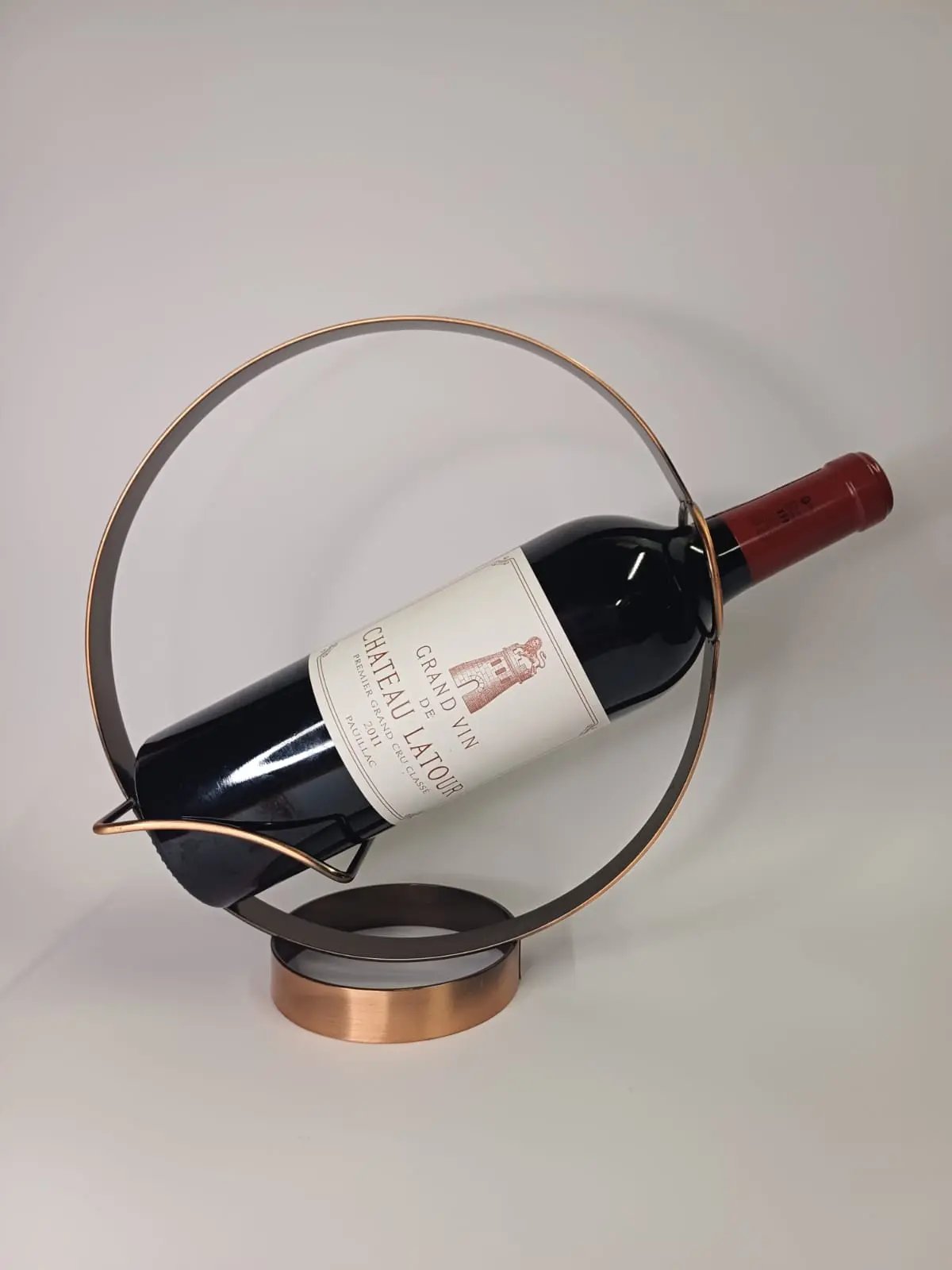 Porte-bouteille design "Éclipse Cuivrée" Vinaé