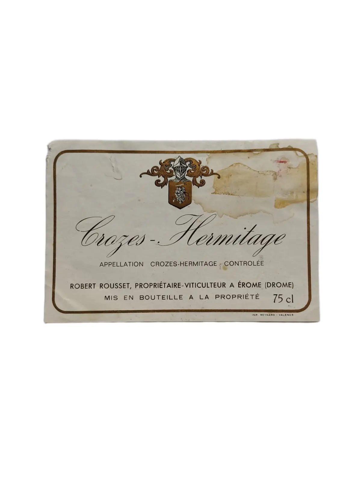Étiquette vin Crozes-Hermitage – Robert Rousset Vinaé