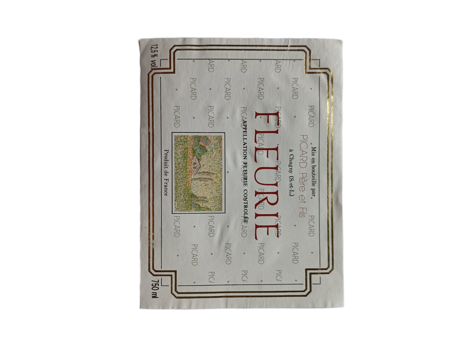 Étiquette vin Fleurie – Picard Père et fils Vinaé