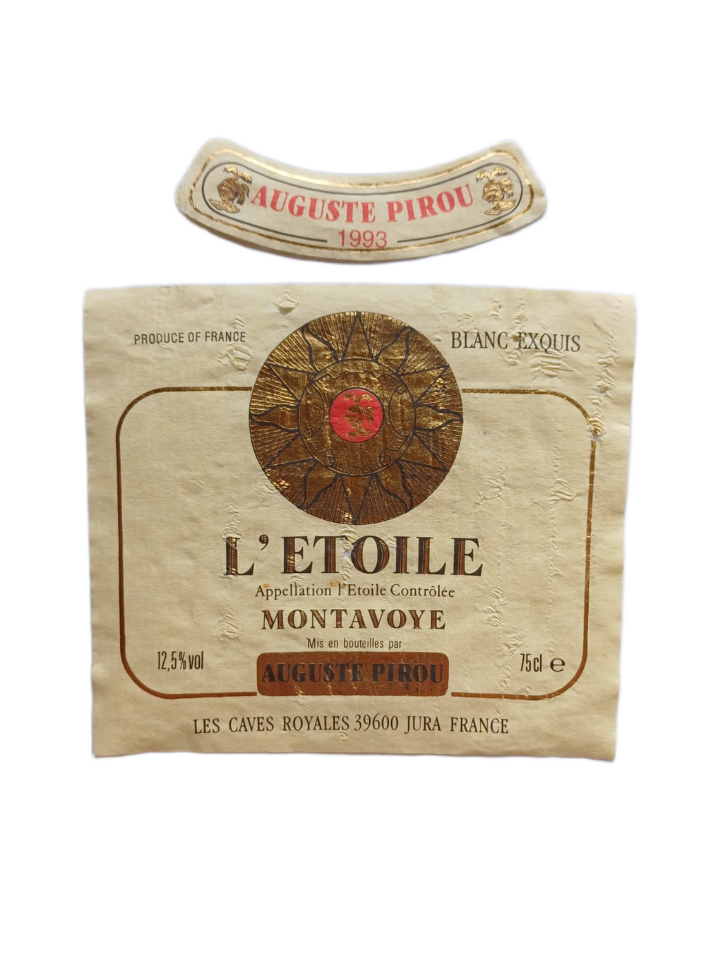 Étiquette vin L'étoile 1993 – Auguste Pirou Vinaé