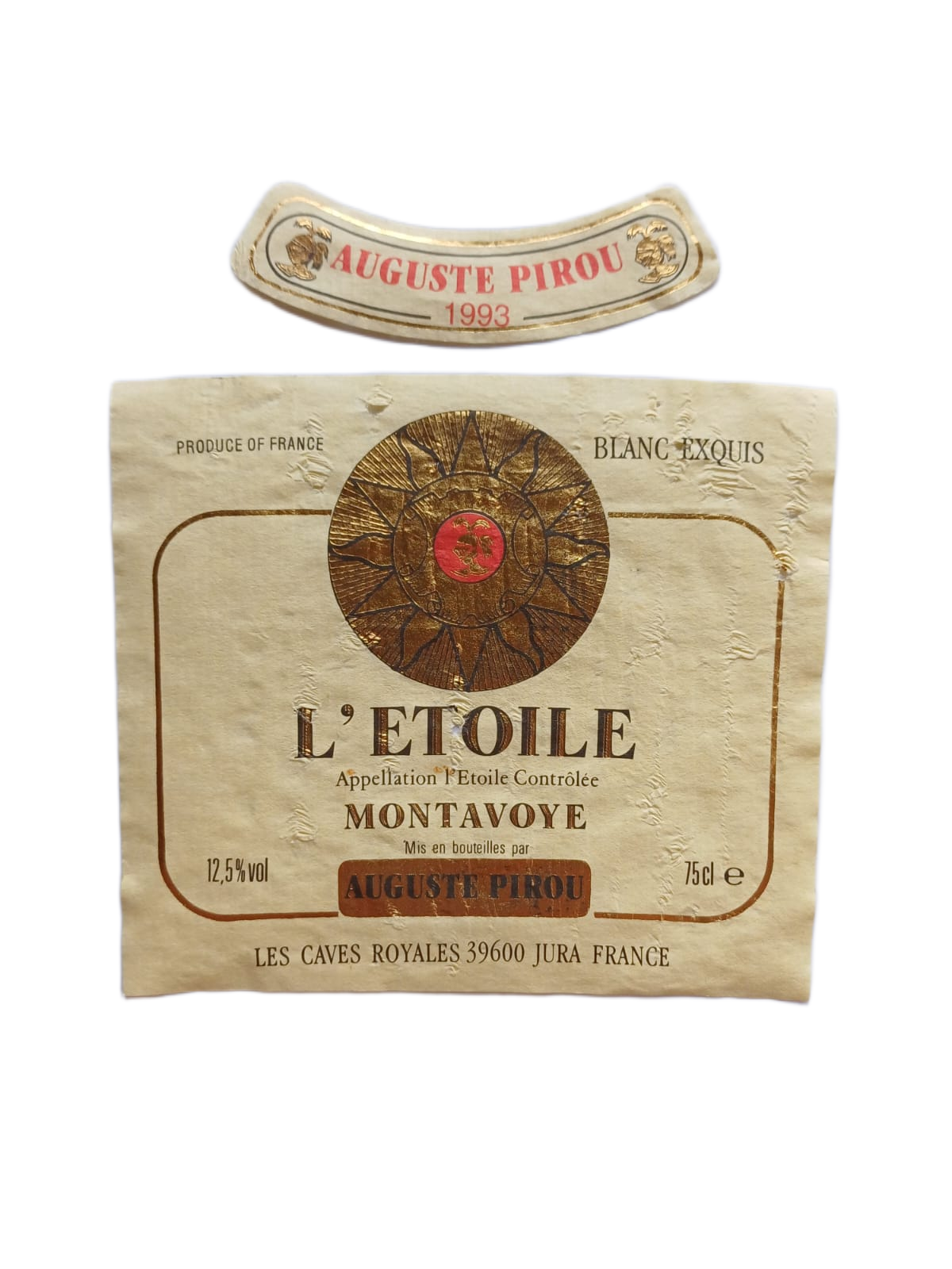 Étiquette vin L'étoile 1993 – Auguste Pirou Vinaé