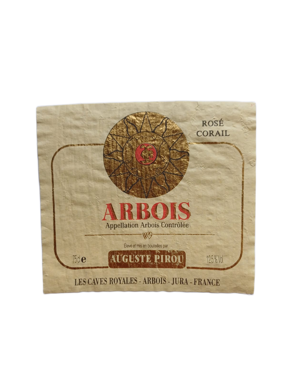 Étiquette vin Arbois 1994 – Les caves royales Vinaé