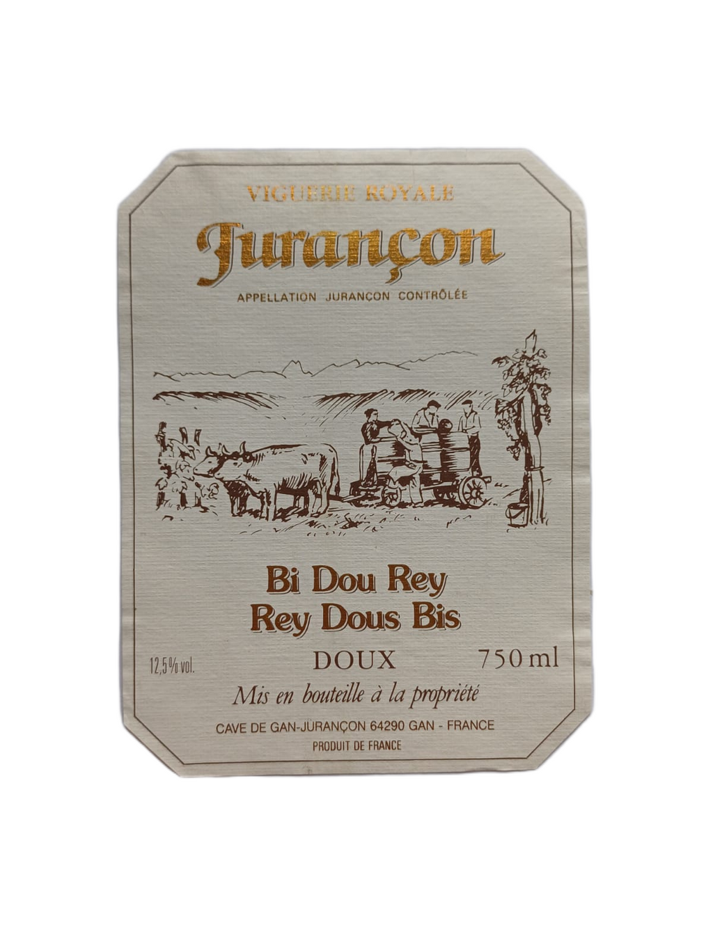Étiquette vin Jurançon – Cave de gan Vinaé