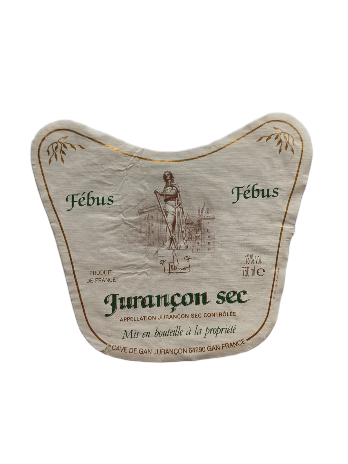 Étiquette vin Jurançon – Cave de gan Vinaé