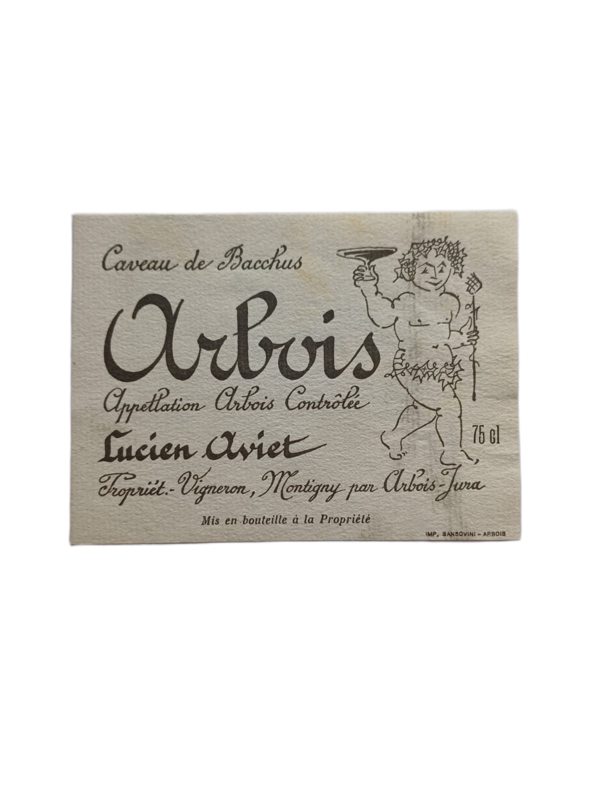 Étiquette vin Arbois – Lucien Aviet Vinaé
