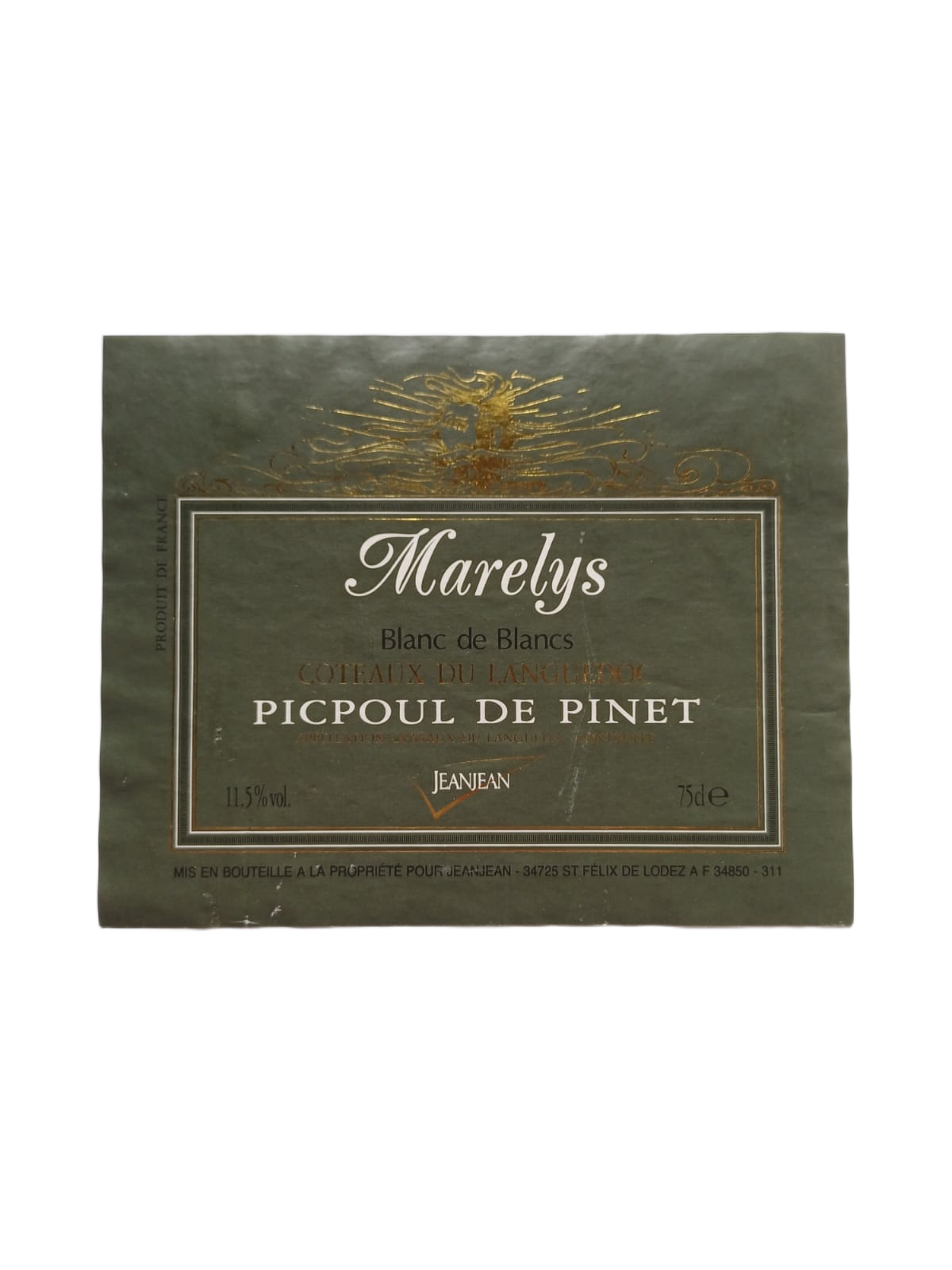 Étiquette vin Languedoc – Picpoul de pinet Vinaé