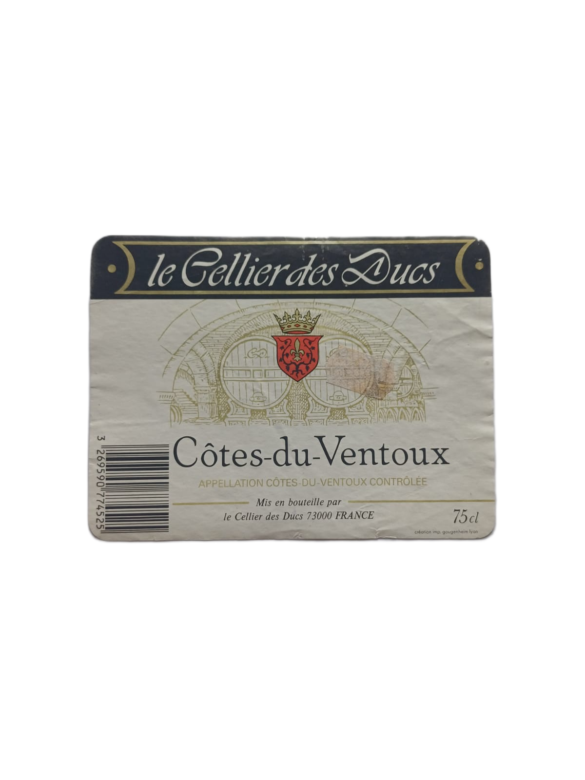 Étiquette vin Côtes-du-Ventoux – Le cellier des Ducs Vinaé