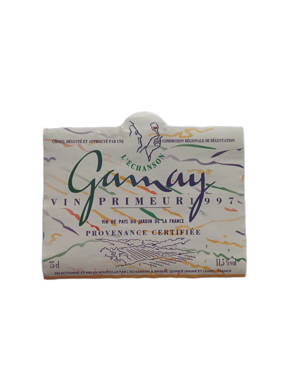 Étiquette vin Loire 1997 – Gamay Vinaé