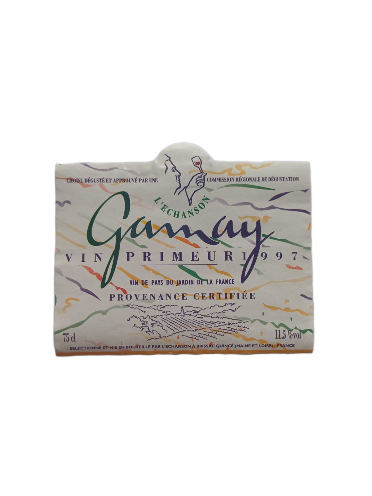 Étiquette vin Loire 1997 – Gamay Vinaé