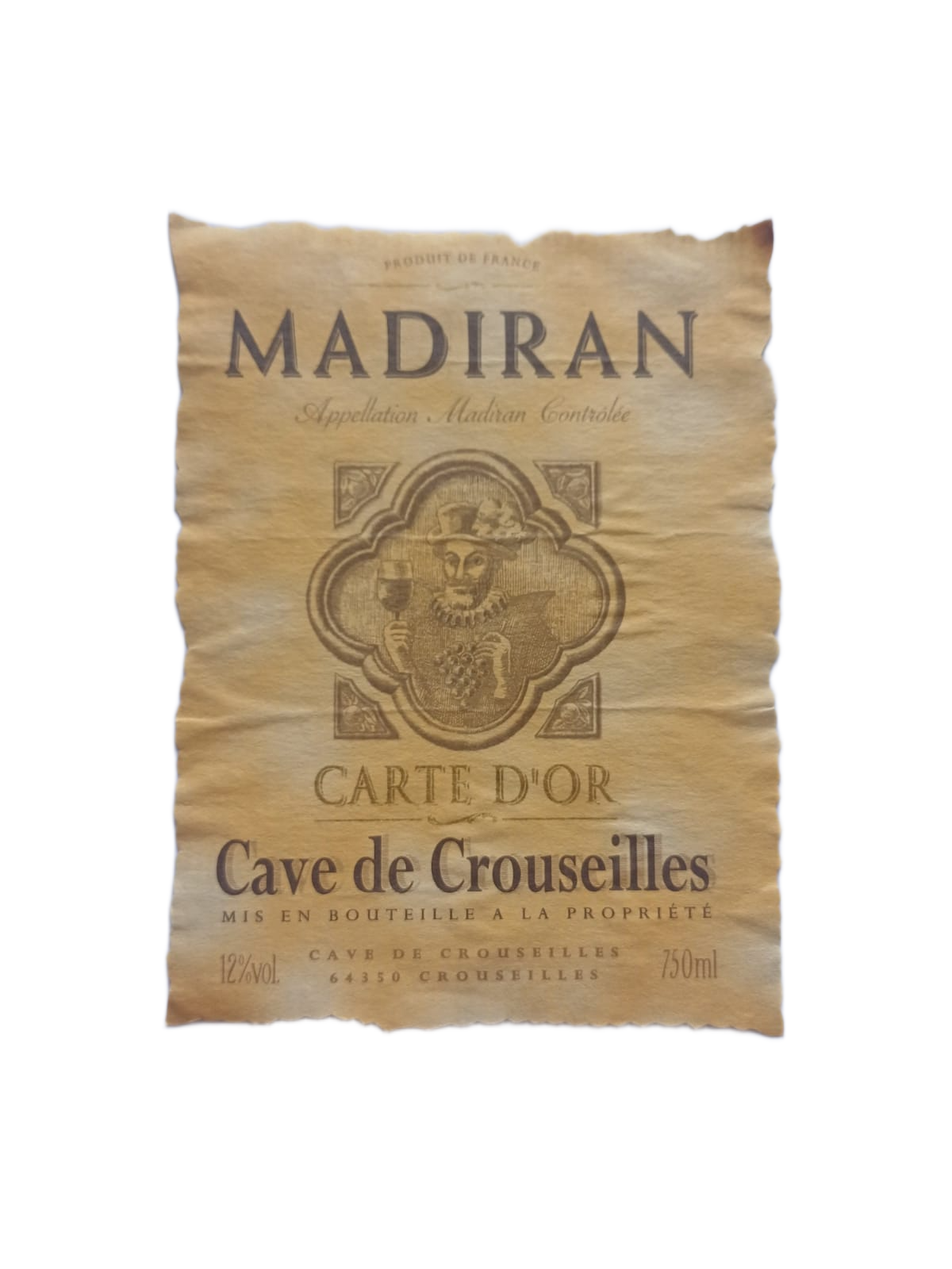 Étiquette vin Gers – Madiran Cave de Crouseilles Vinaé