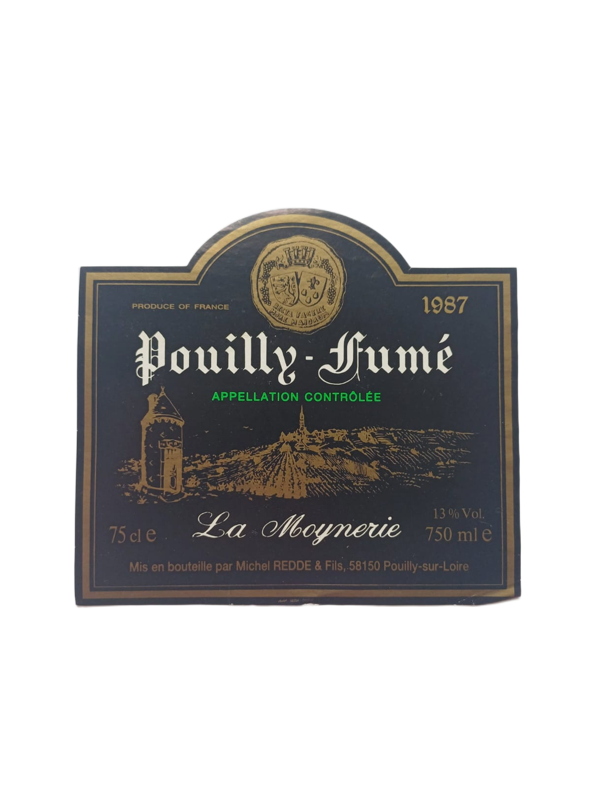 Étiquette vin Pouilly Fumé 1987 – Michel Redde & fils Vinaé