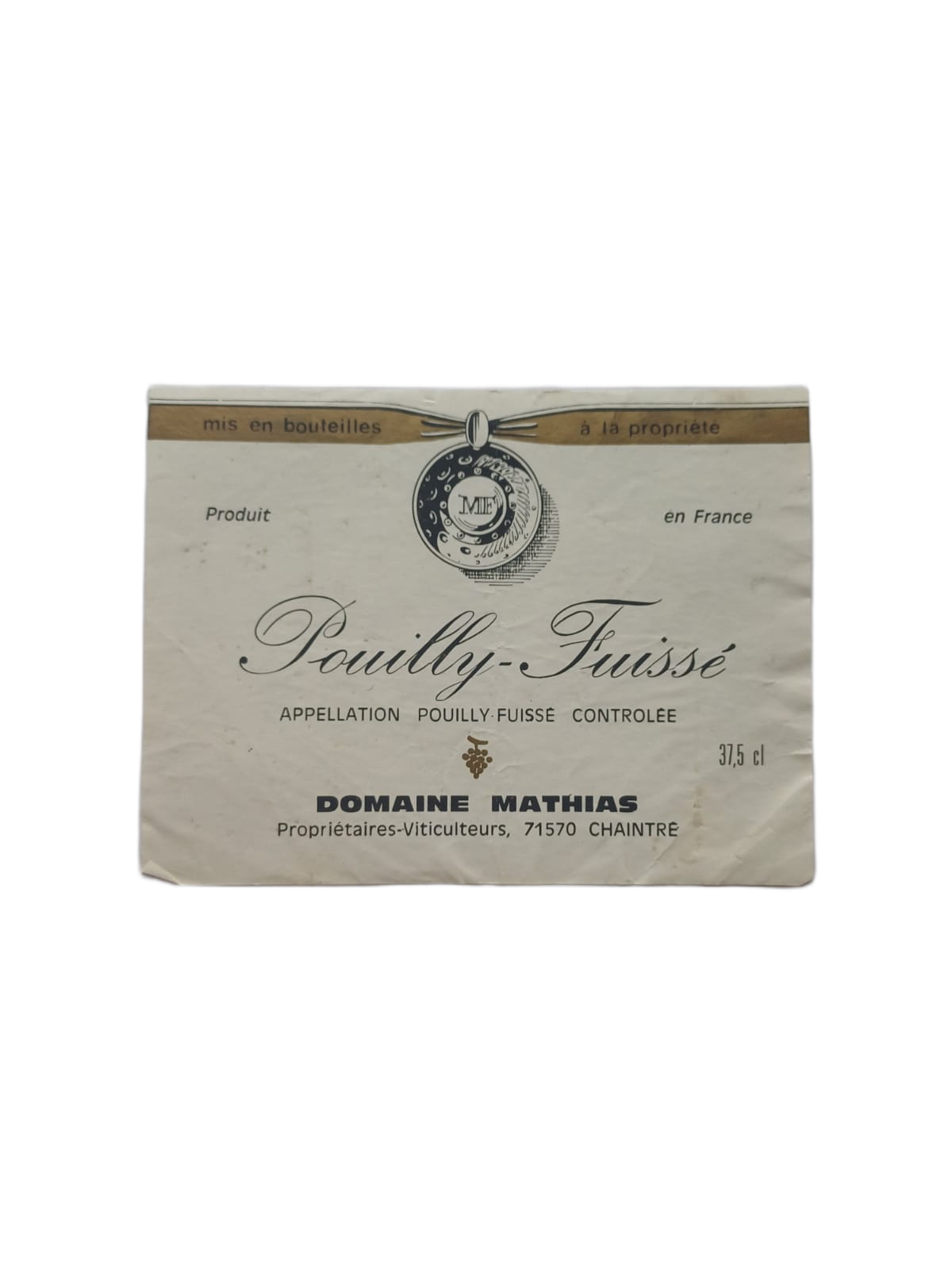 Étiquette vin Pouilly-Fuissé – Domaine Mathias Vinaé