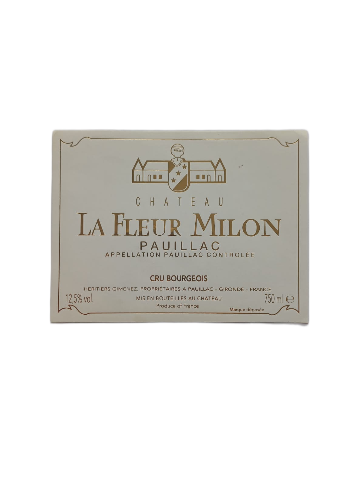 Étiquette vin Pauillac – Château La Fleur Milon Vinaé