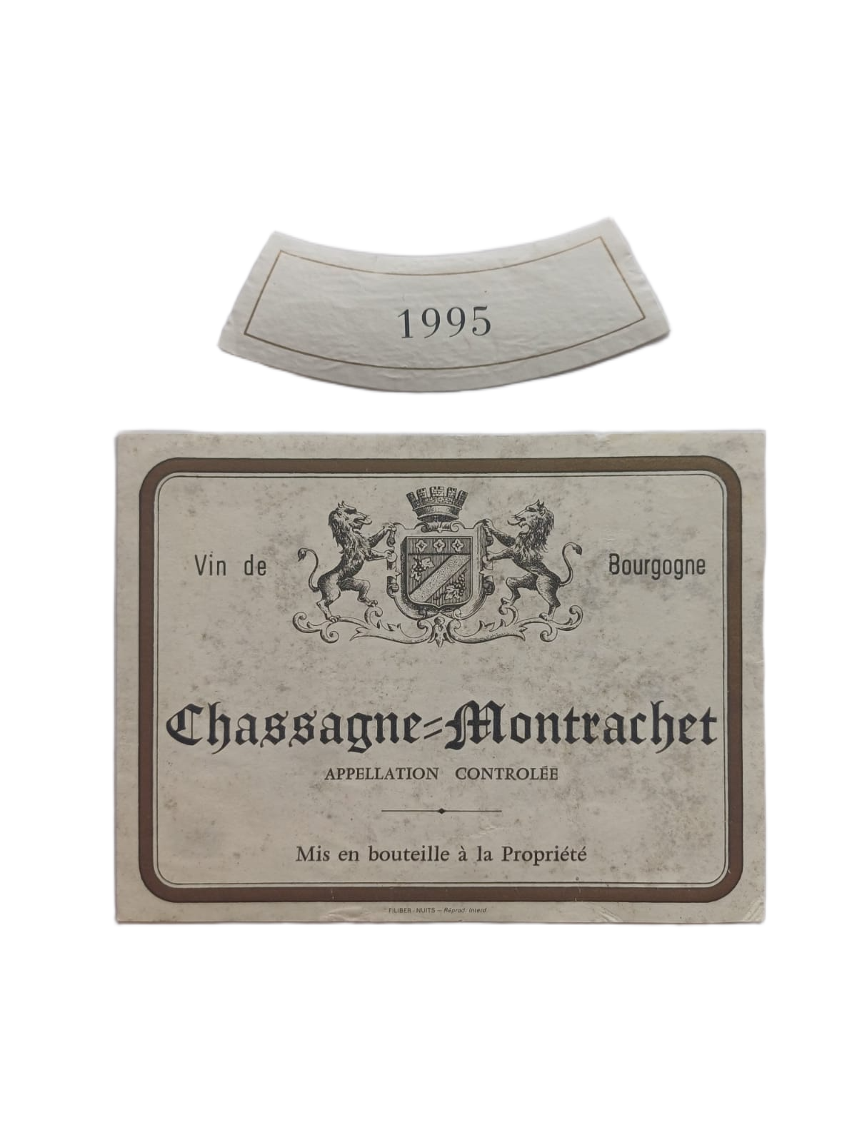 Étiquette vin Chassagne-Montrachet 1995 – Filiber Vinaé