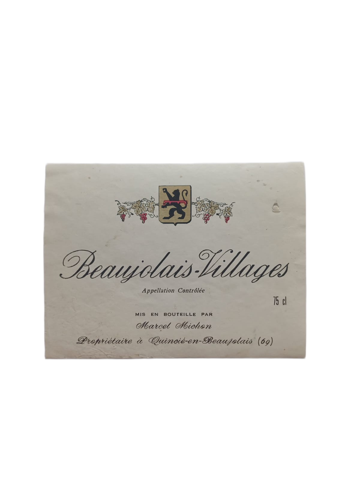 Étiquette vin Beaujolais-Villages – Marcel Michon Vinaé