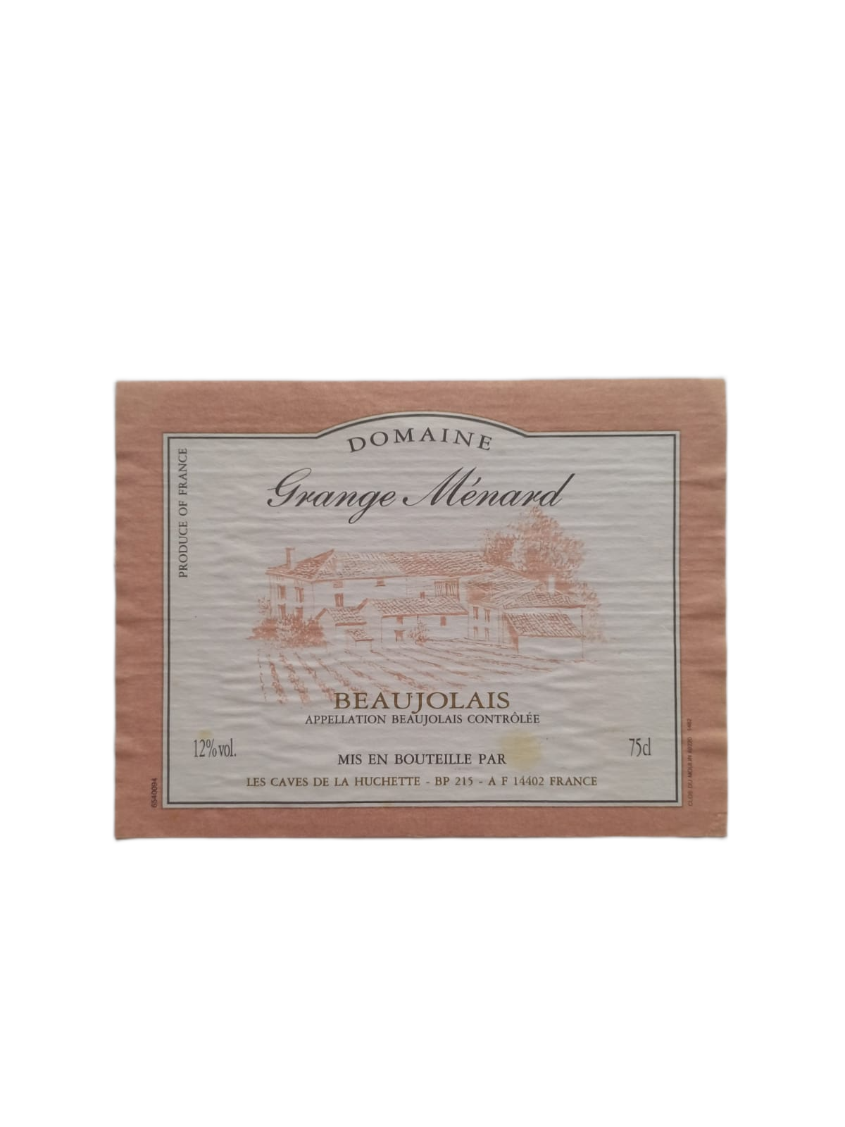 Étiquette vin Beaujolais – Grange Ménard Vinaé