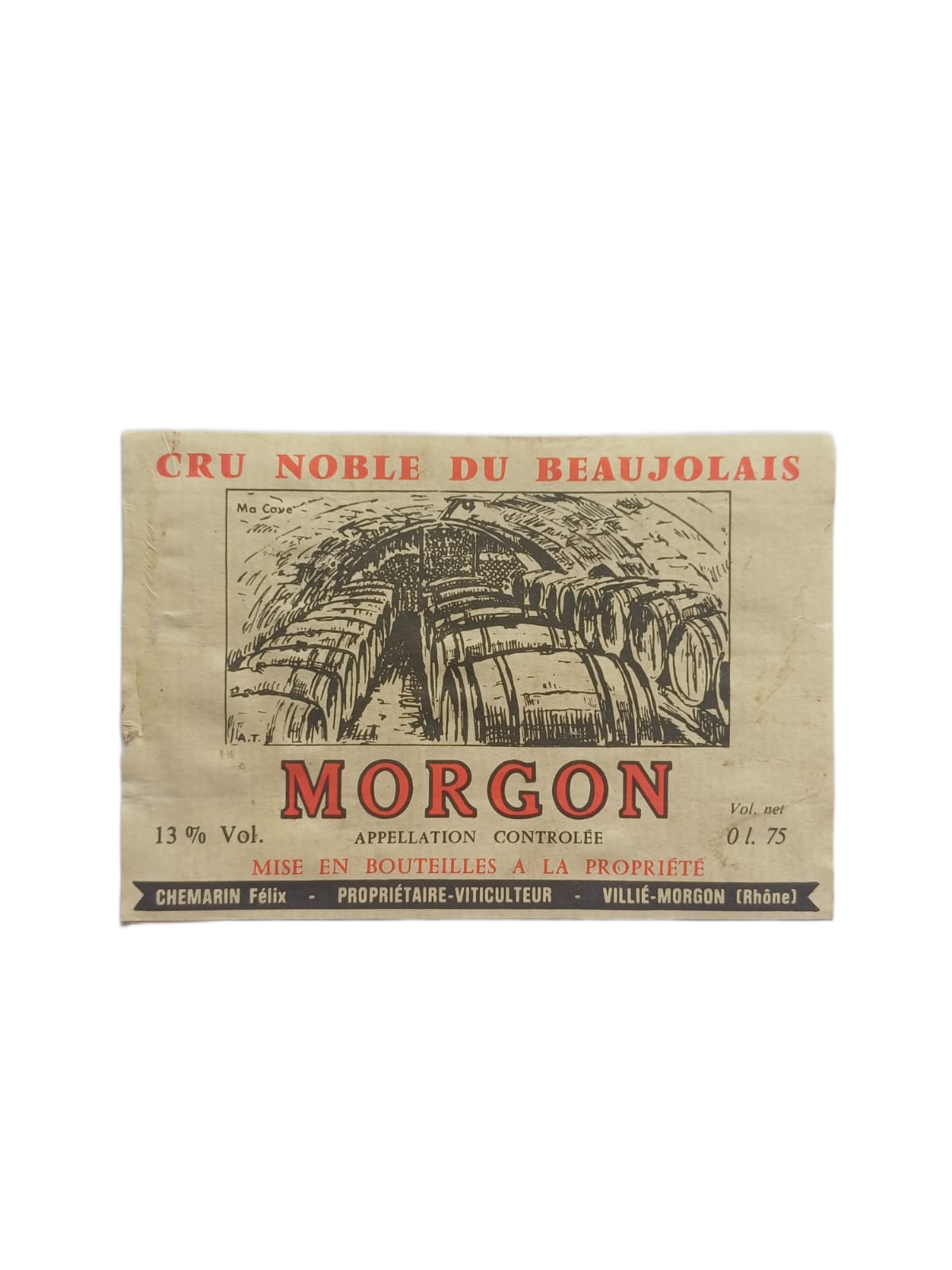 Étiquette vin Morgon – Chemarin Félix Vinaé
