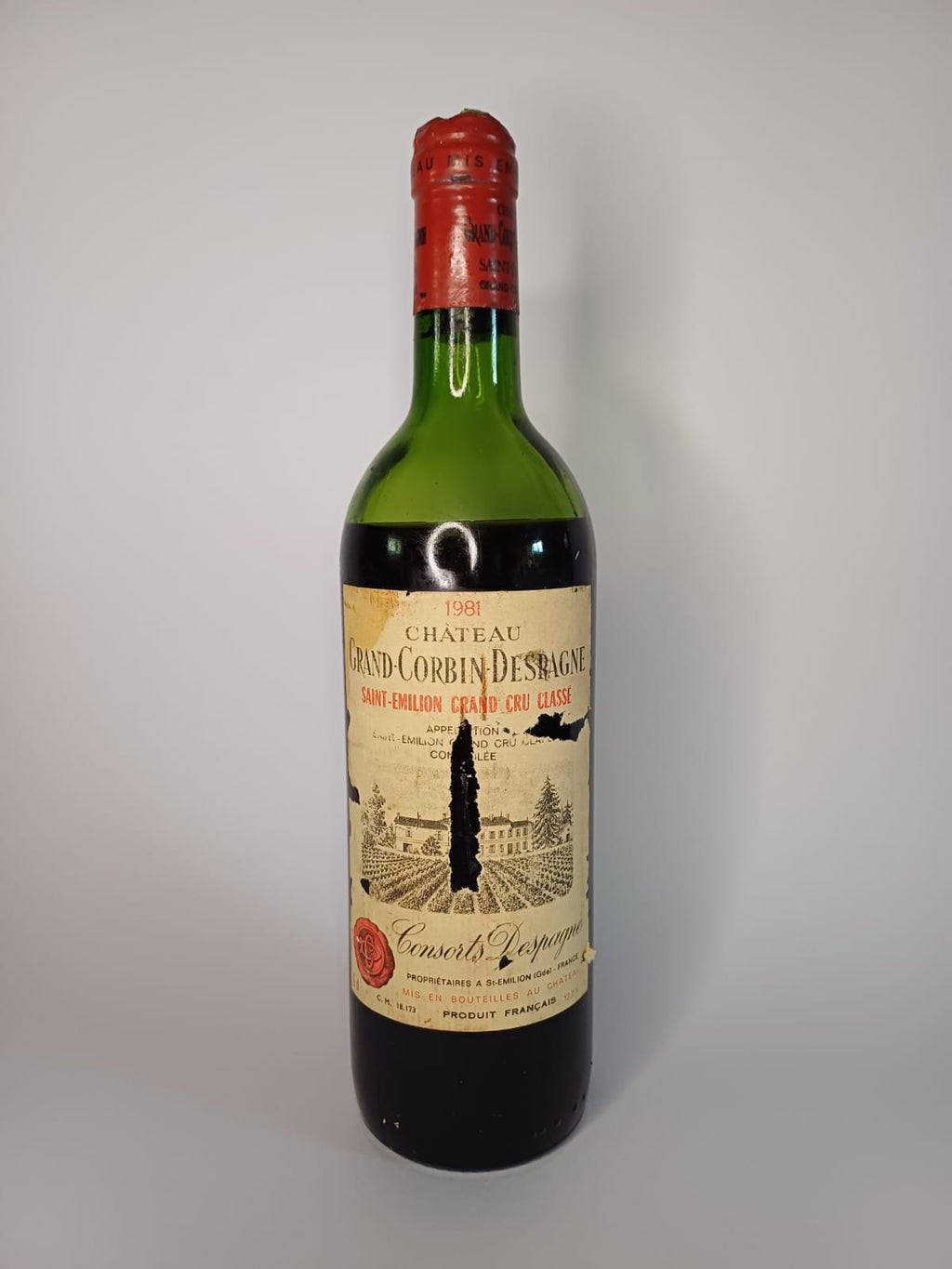Bouteille de vin Saint-Émilion Grand Cru 1981 – Château Grand-Corbin-Despagne Vinaé