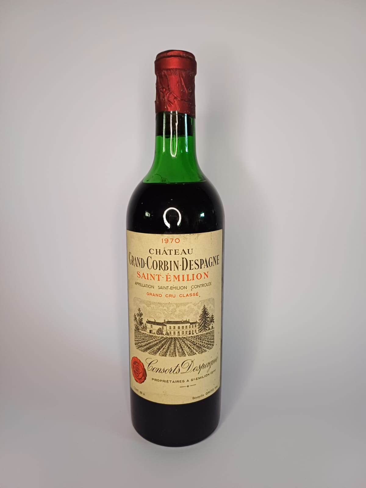 Bouteille de vin Grand-Corbin-Despagne 1970 – Saint-émilion Vinaé