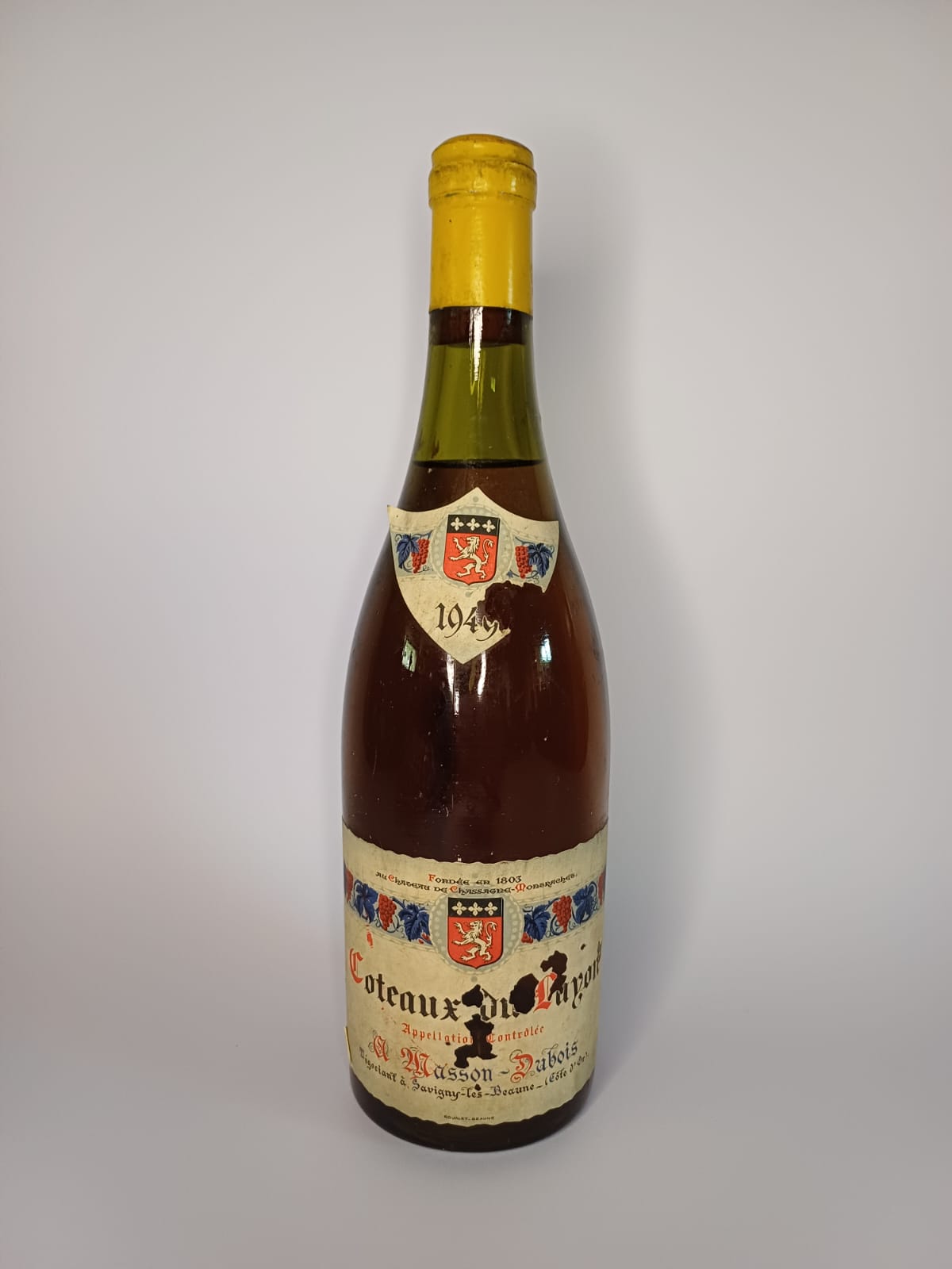 Bouteille de vin Coteaux du Layon 1949 – Masson-Dubois Vinaé