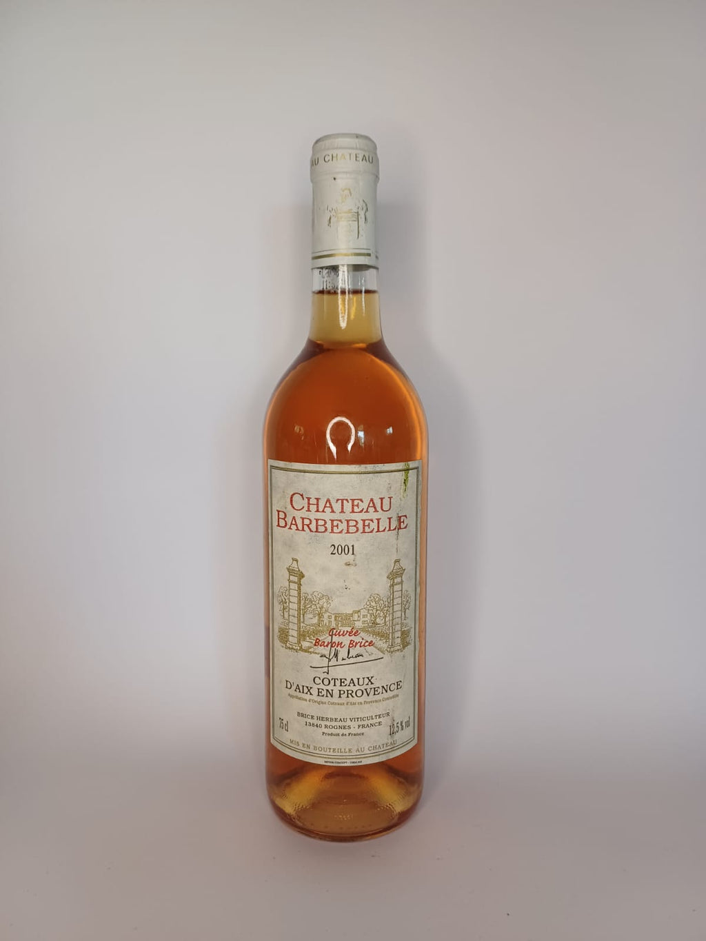 Bouteille de vin Château Barbebelle 2001 – Coteaux d'aix en provence Vinaé