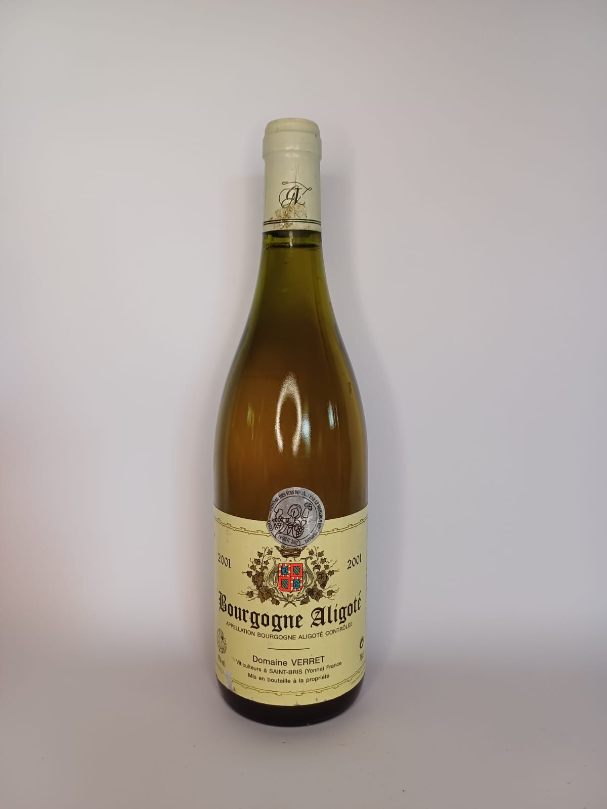 Bouteille de vin Bourgogne Aligoté 2001 – Domaine Verret Vinaé