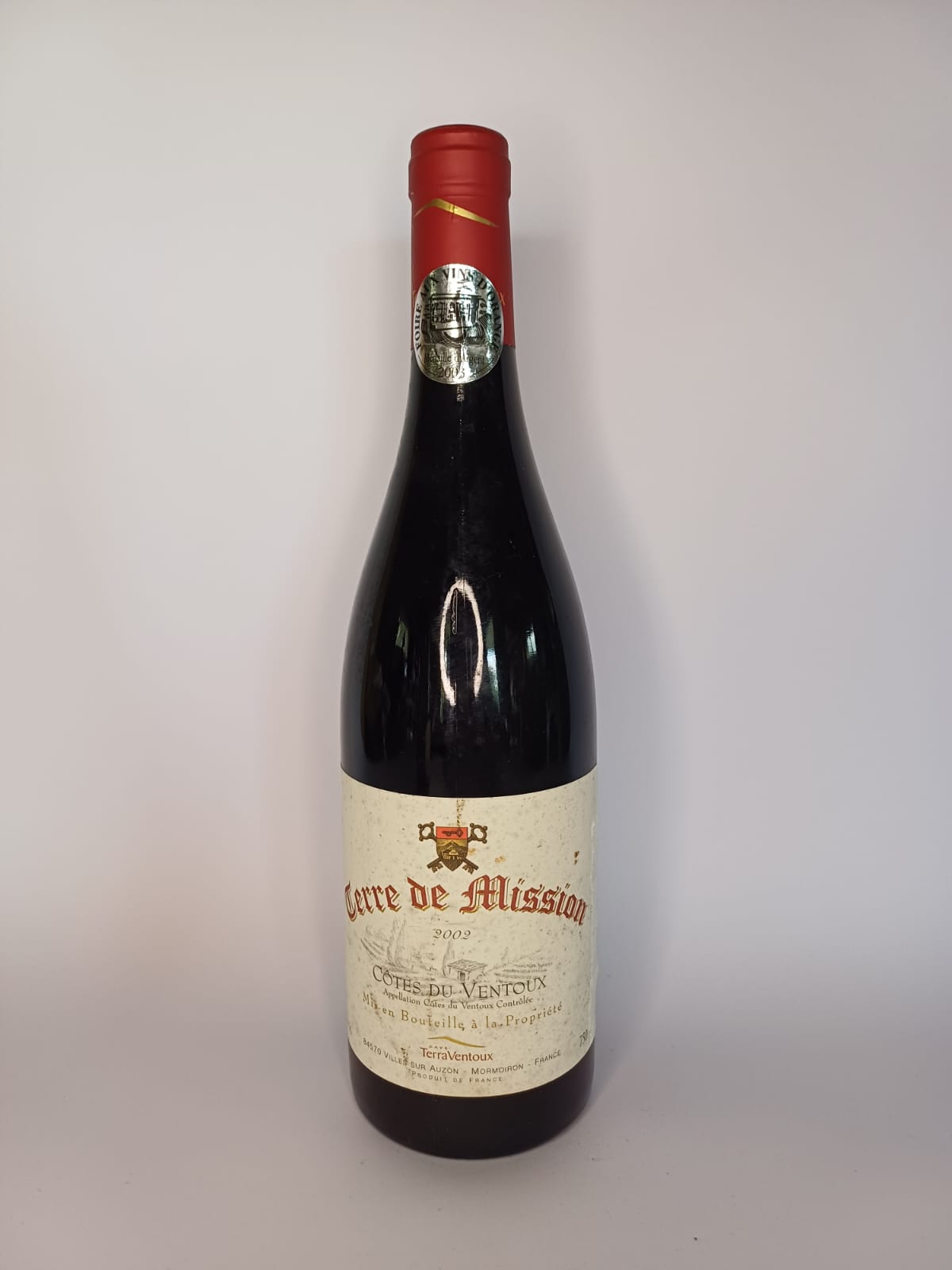 Bouteille de vin Côtes du Ventoux 2002 – Cave Terraventoux Vinaé
