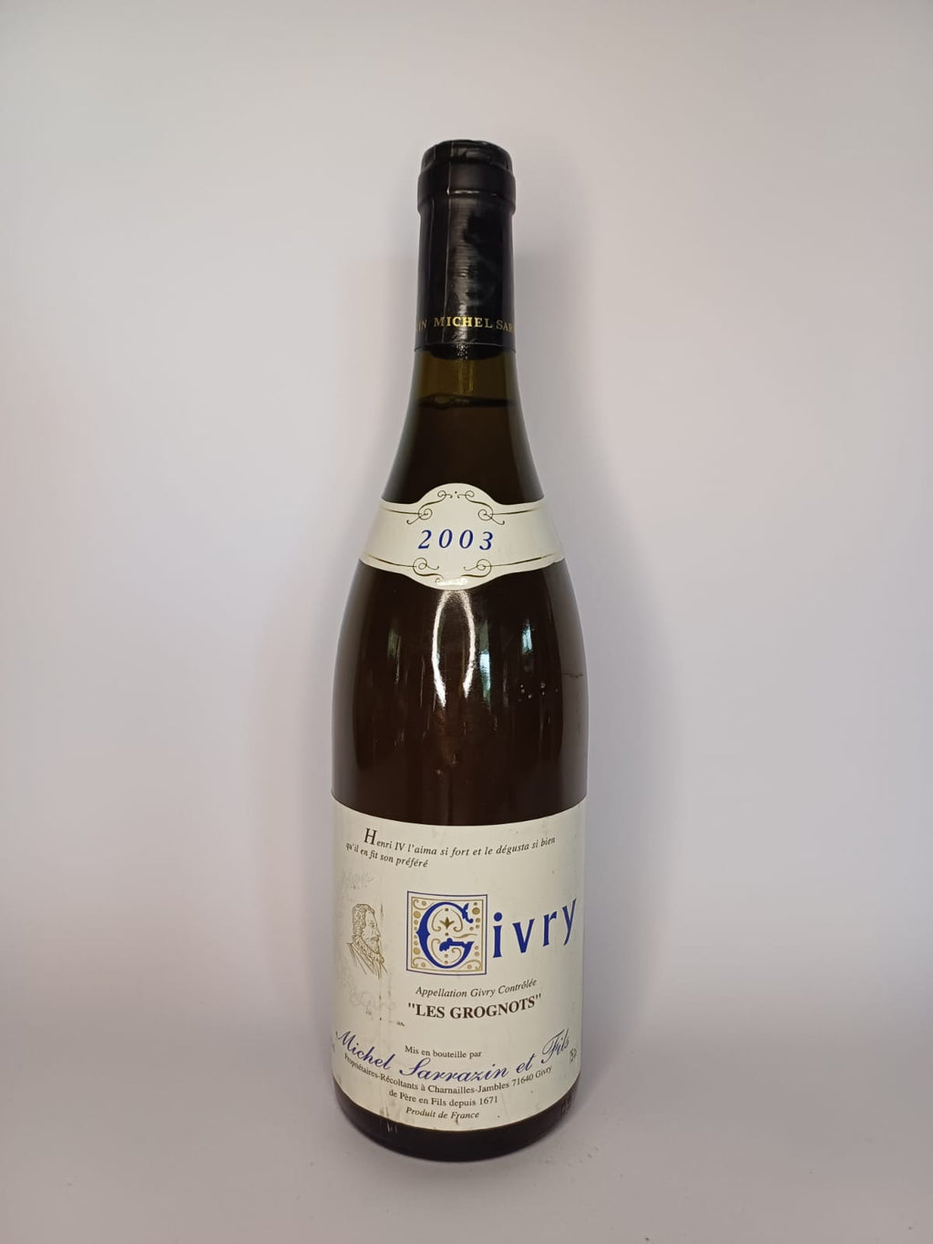 Bouteille de vin Givry 2003 – Michel Sarrazin et Fils Vinaé