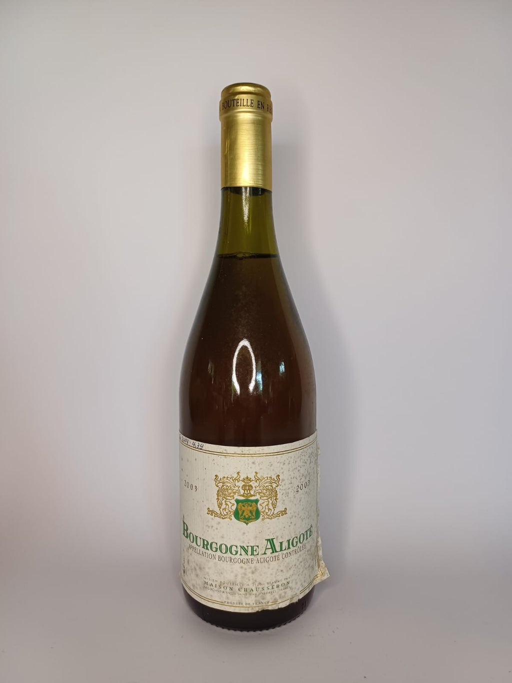 Bouteille de vin Bourgogne Aligoté 2003 – Maison Chausseron Vinaé