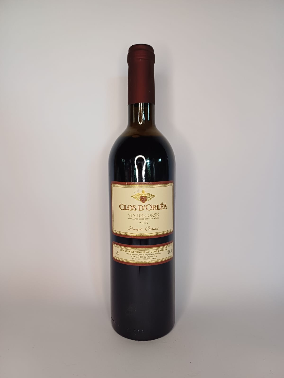 Bouteille de vin Corse 2003 – François Orsucci Vinaé