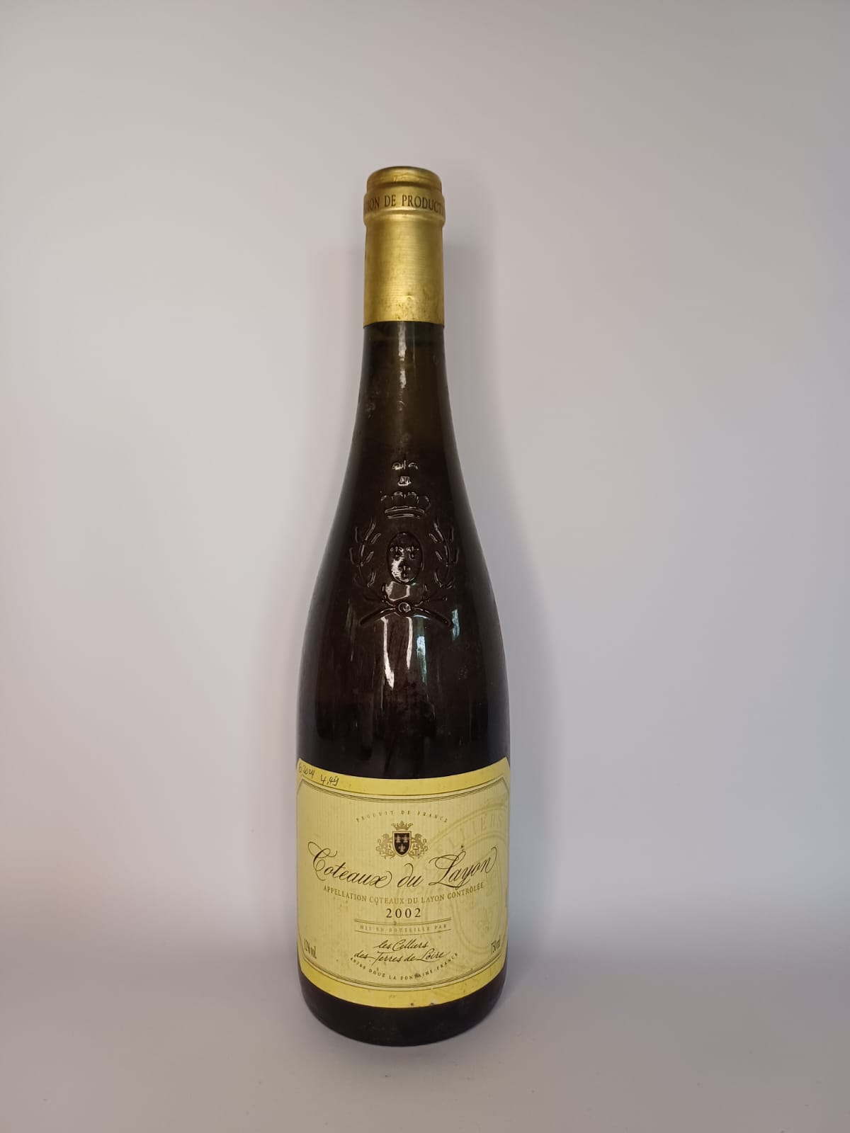 Bouteille de vin Coteaux du Layon 2002 – Les celliers des terres de loire Vinaé