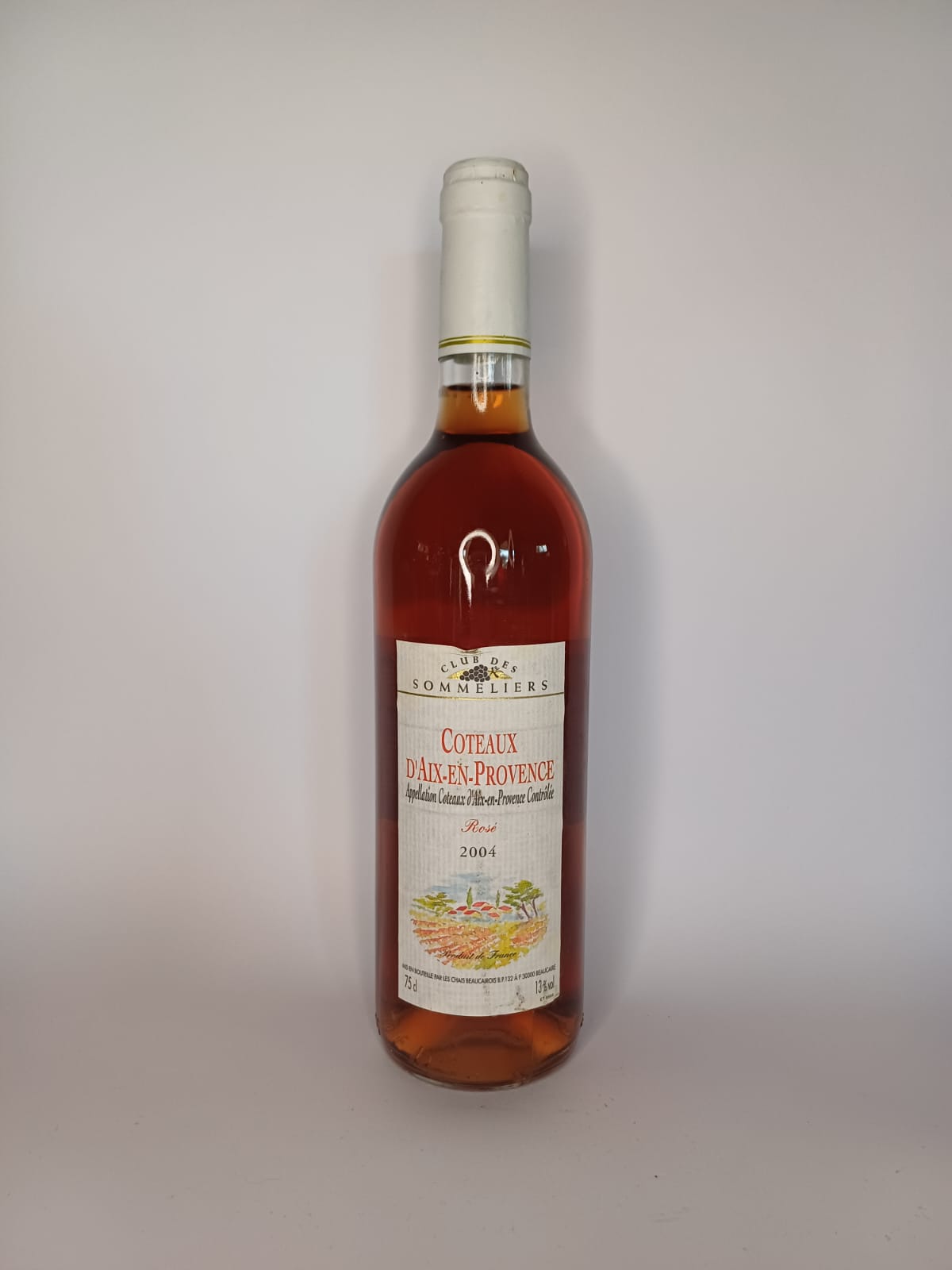 Bouteille de vin Club des sommeliers 2004 – Coteaux d'aix en provence Vinaé