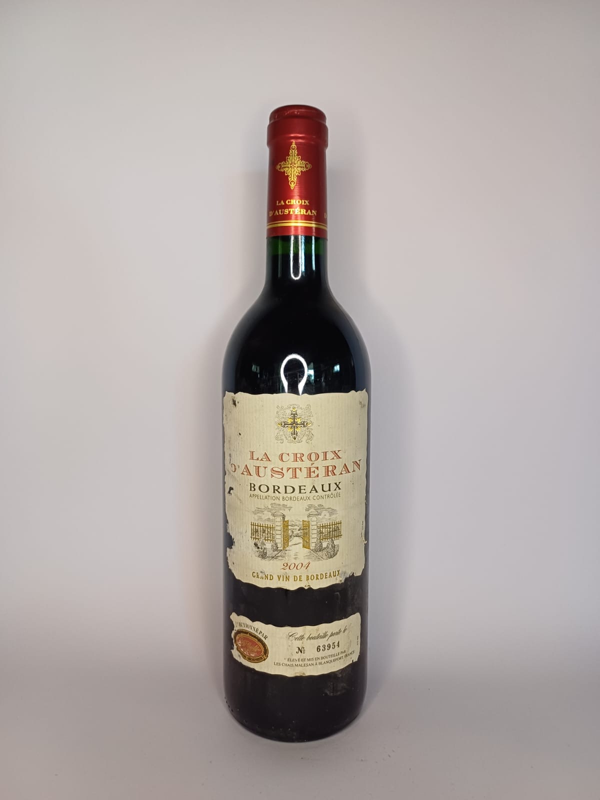 Bouteille de vin La croix d'austéran 2004 – Bordeaux Vinaé