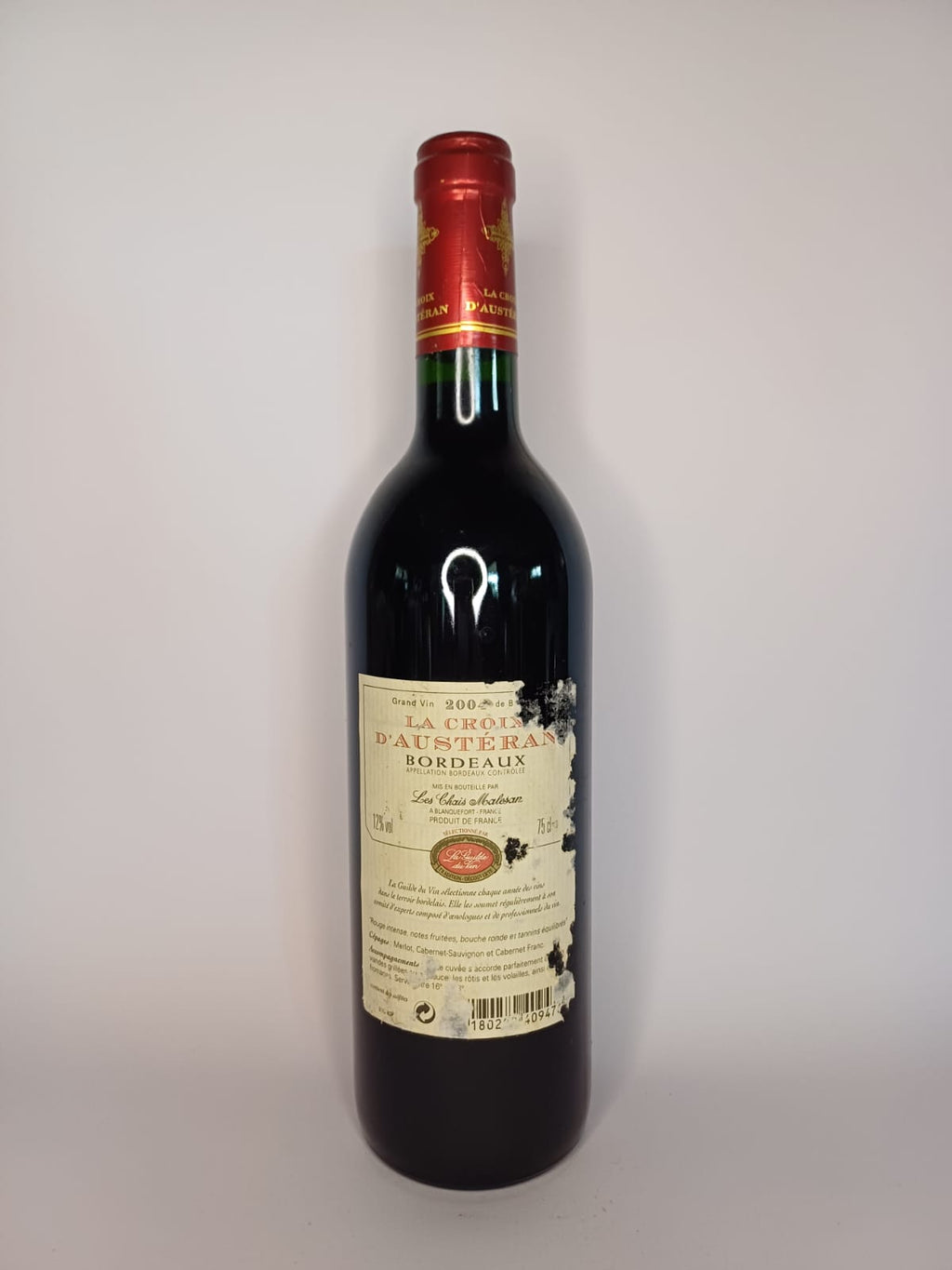 Bouteille de vin La croix d'austéran 2004 – Bordeaux Vinaé