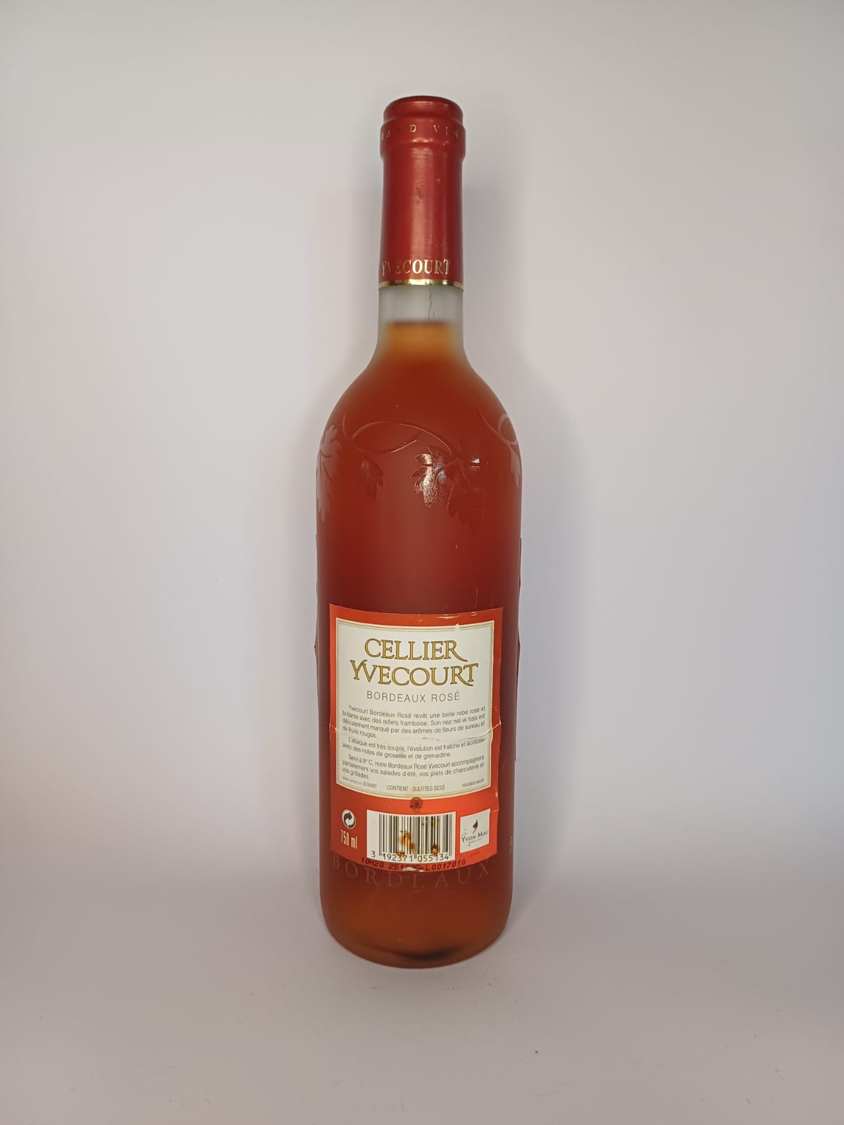 Bouteille de vin Bordeaux Rosé 2004 – Cellier Yvecourt Vinaé