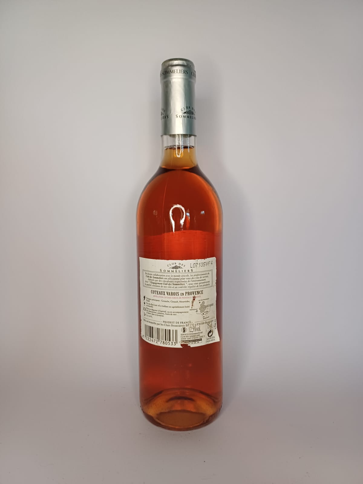 Bouteille de vin Club des sommeliers 2006 – Coteaux varois en provence Vinaé