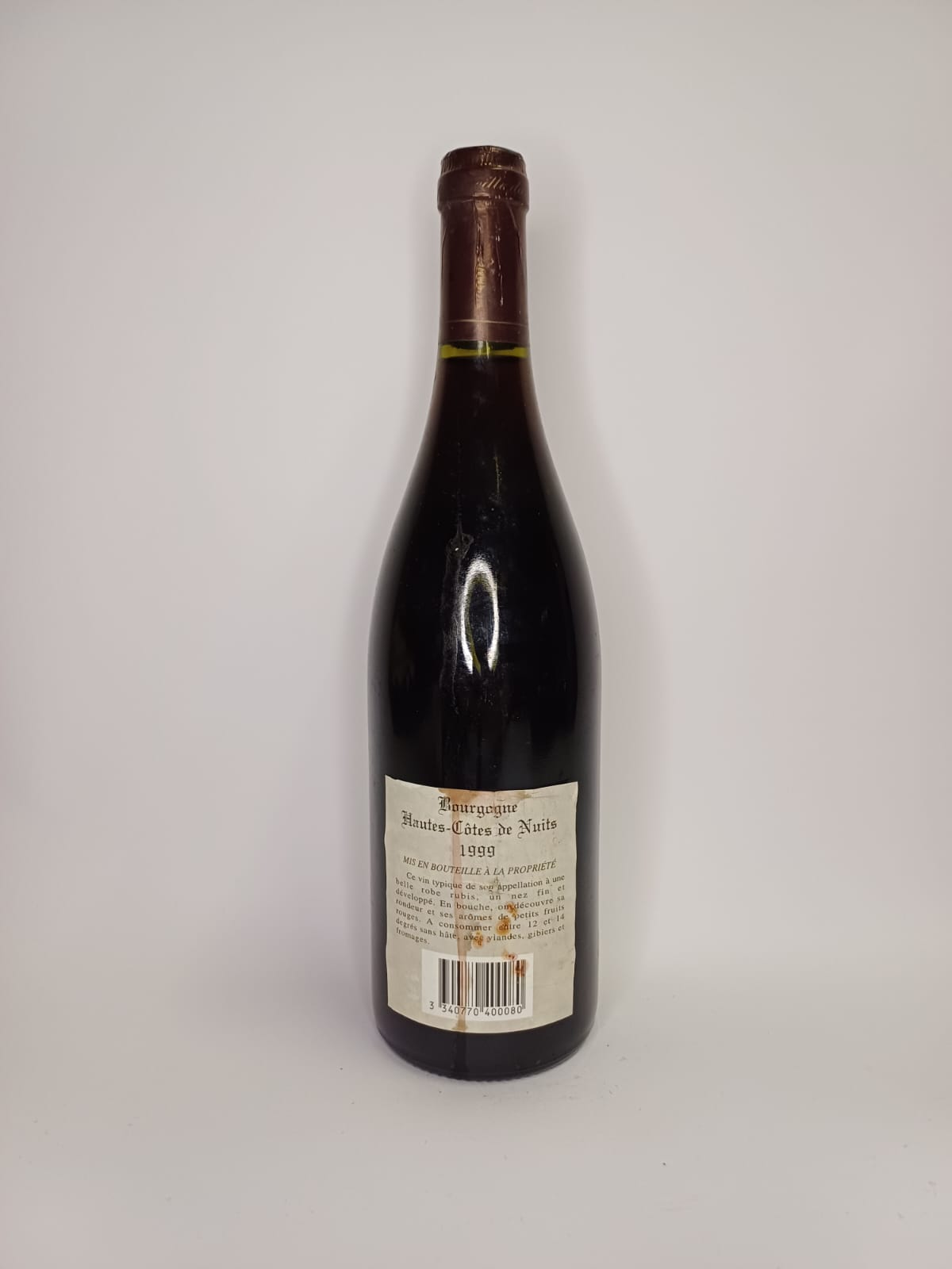 Bouteille de vin Bourgogne Hautes Côtes de Nuits 1999 – Vignerons des Monts Vinaé