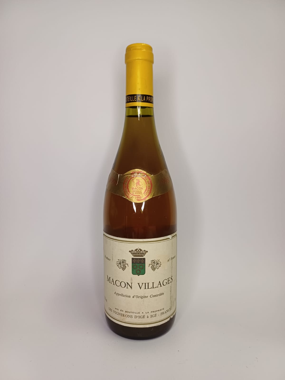 Bouteille de vin Macon Villages 1998 – Les Vignerons d'Igé Vinaé