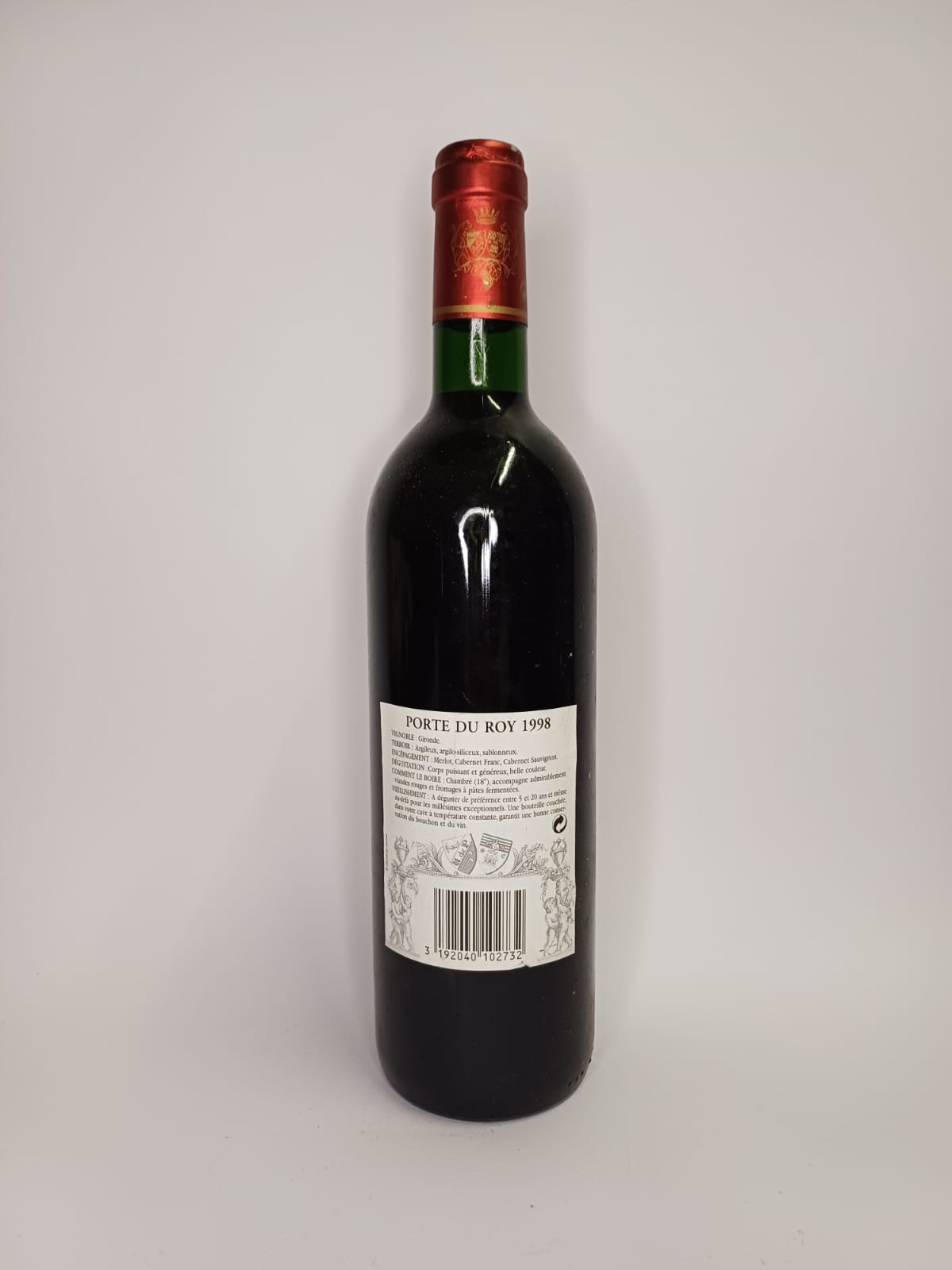 Bouteille de vin Saint-Émilion Grand Cru 1998 – Porte du Roy Vinaé