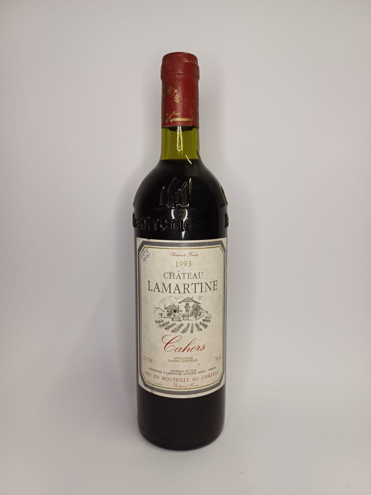 Bouteille de vin Cahors 1993 – Château Lamartine Vinaé