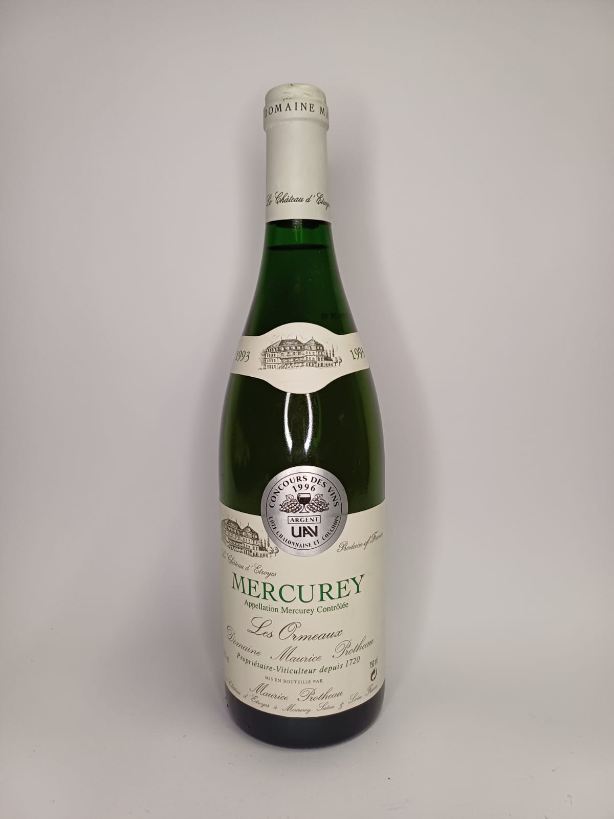 Bouteille de vin Mercurey 1993 – Domaine Maurice Protheau Vinaé