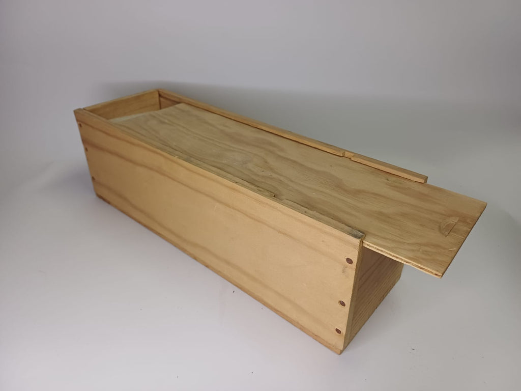 Caisse en bois pour bouteille de vin – couvercle coulissant Vinaé