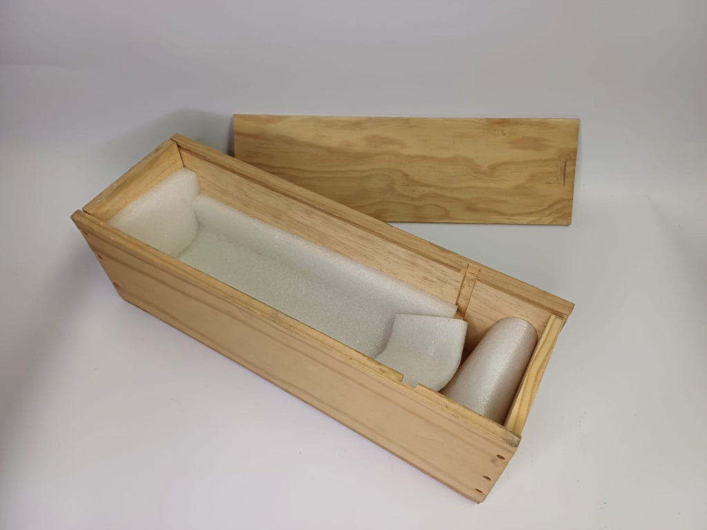 Caisse en bois pour bouteille de vin – couvercle coulissant Vinaé