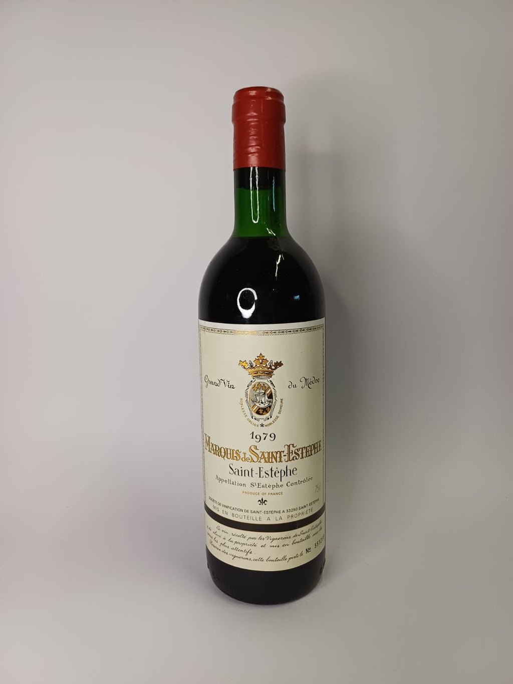 Bouteille de vin Saint-Estèphe 1979 – Marquis de Saint-Estèphe Vinaé