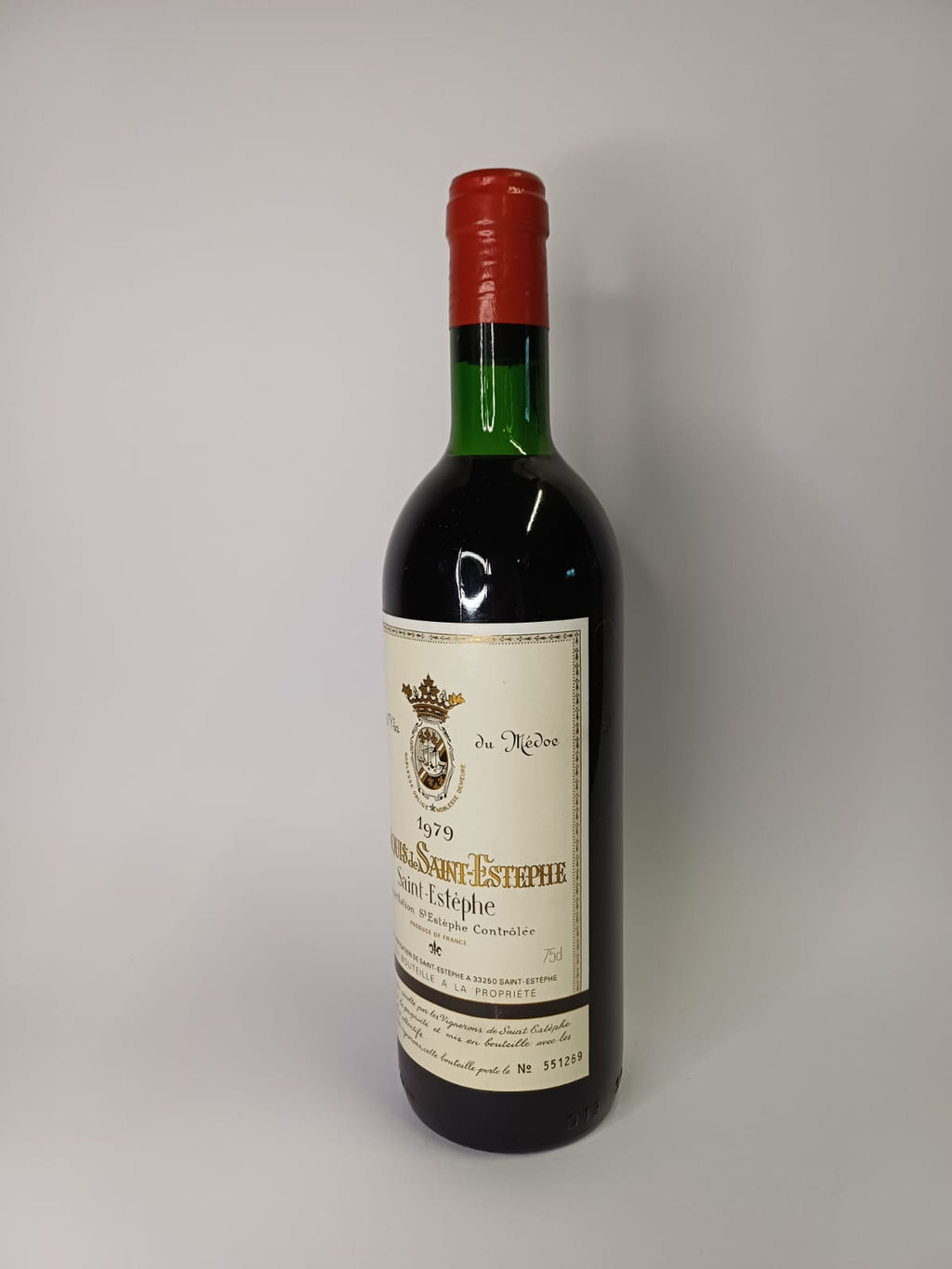 Bouteille de vin Saint-Estèphe 1979 – Marquis de Saint-Estèphe Vinaé