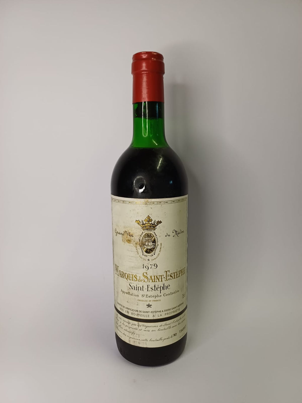 Bouteille de vin Saint-Estèphe 1979 – Marquis de Saint-Estèphe Vinaé
