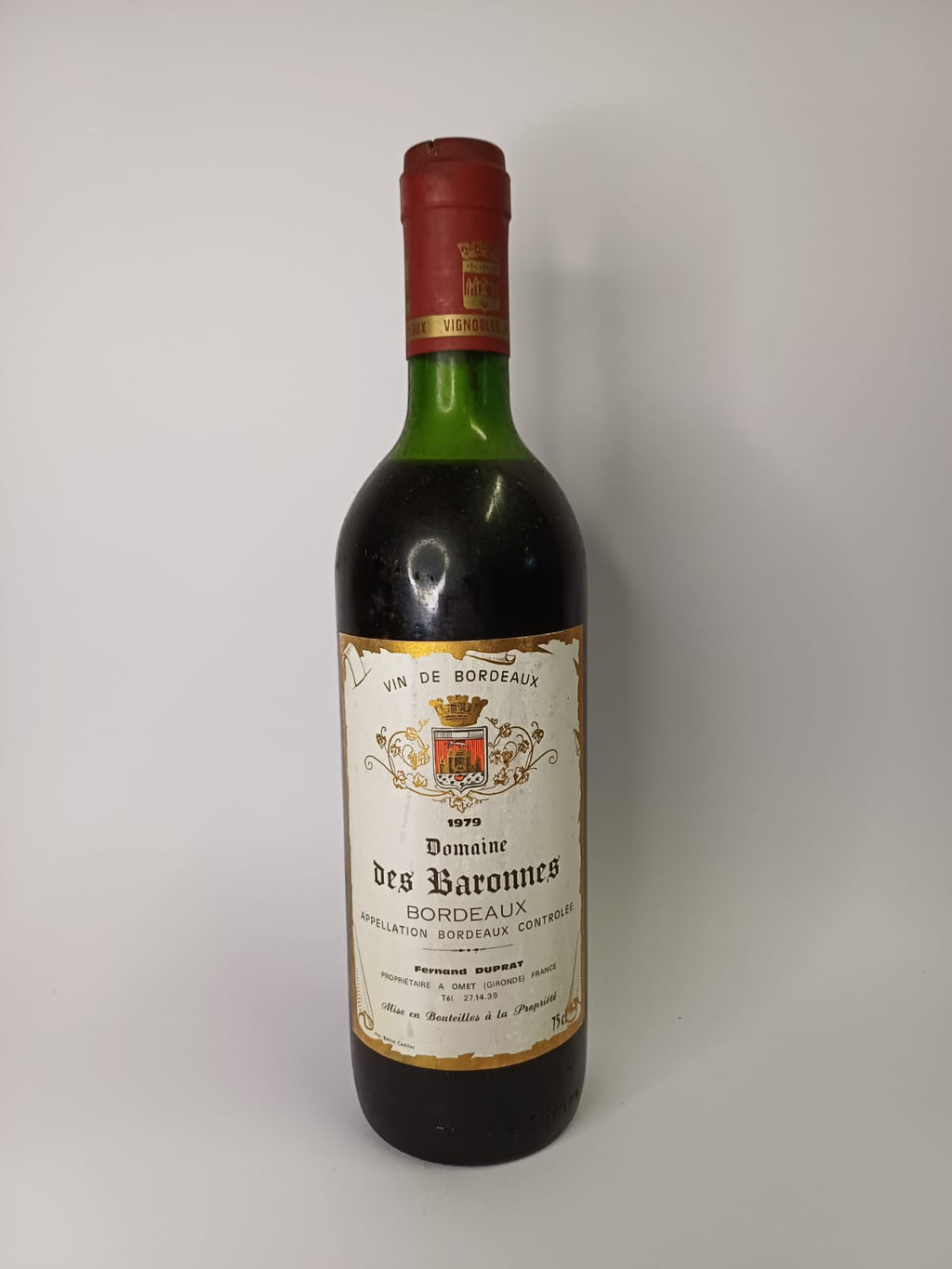 Bouteille de vin Bordeaux 1979 – Domaine des Baronnes Vinaé